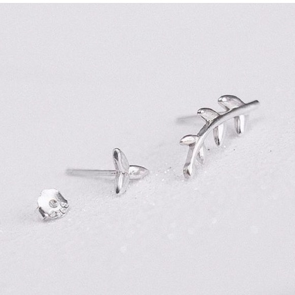 🌱Sterling silver leaves earrings - Picture 5 of 5